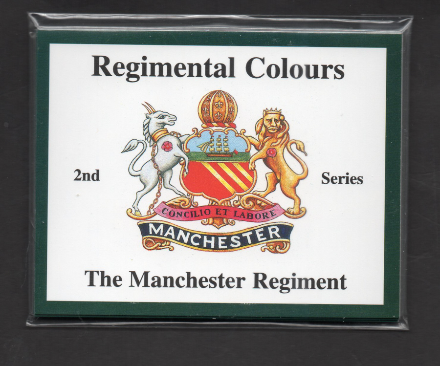 The Manchester Regiment 2nd Series - 'Regimental Colours' Trade Card Set by David Hunter - Click Image to Close